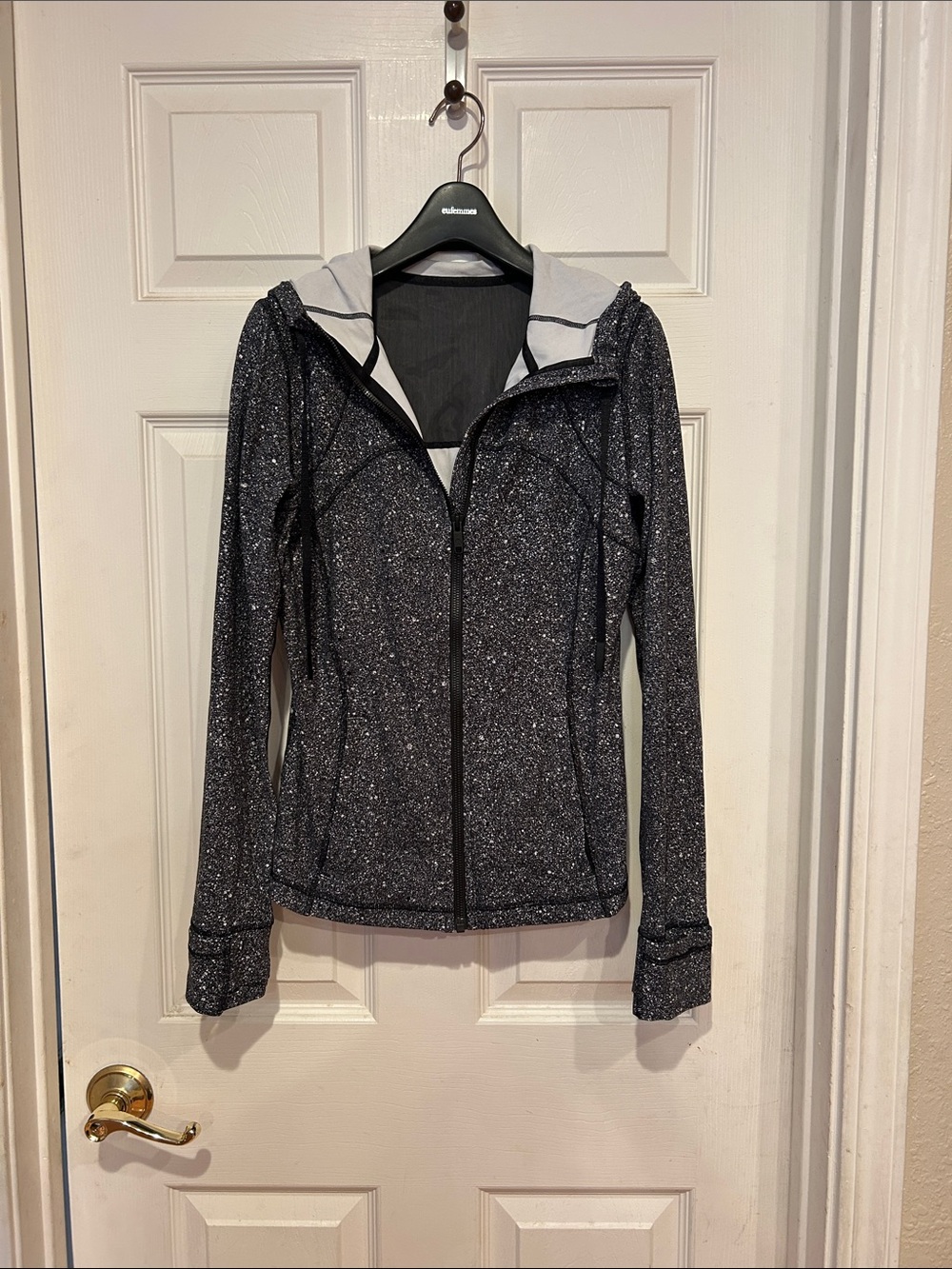 lululemon athletica Women's Sparkle Hooded Zip Jacket - Black/Silver